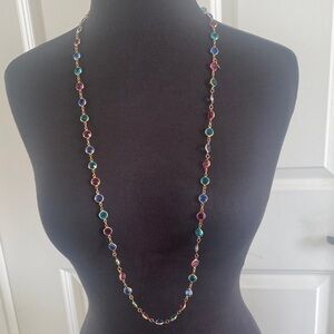 Swarovski Elegant Multicolor  Crystal Chiclet Necklace
